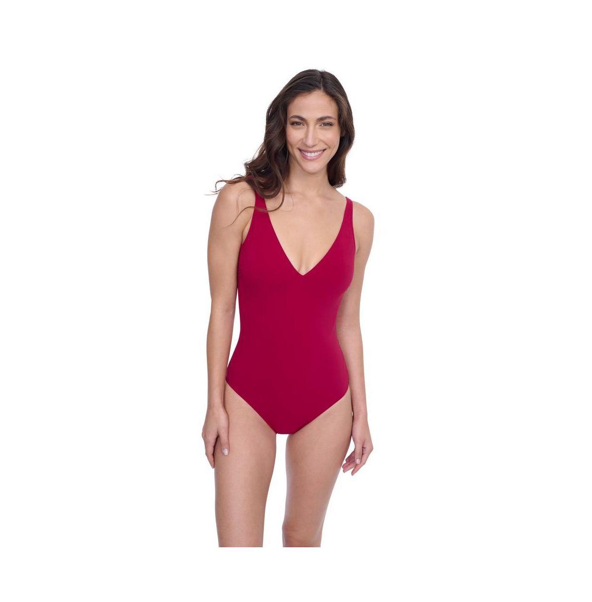 Profile by Gottex Womens Devine V-Neck One Piece Swimsuite Product Image