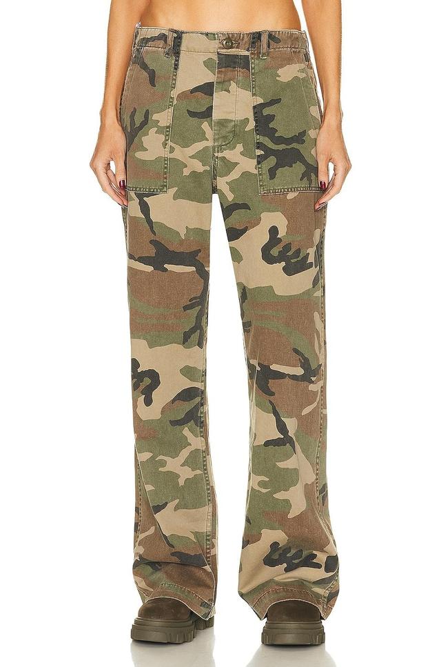 R13 Wide Leg Utility Pant Army. (also in 31). Product Image