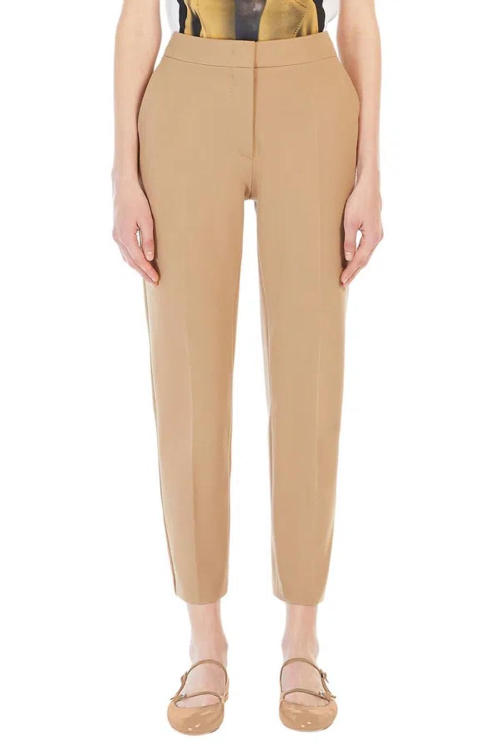 MAX MARA Viscose Jersey Trousers In Beige Product Image