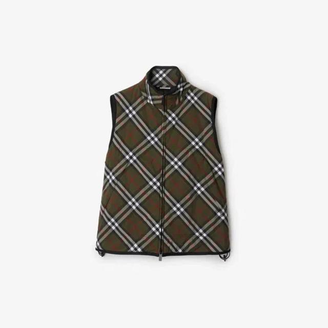 Check Nylon Gilet In Loch Product Image