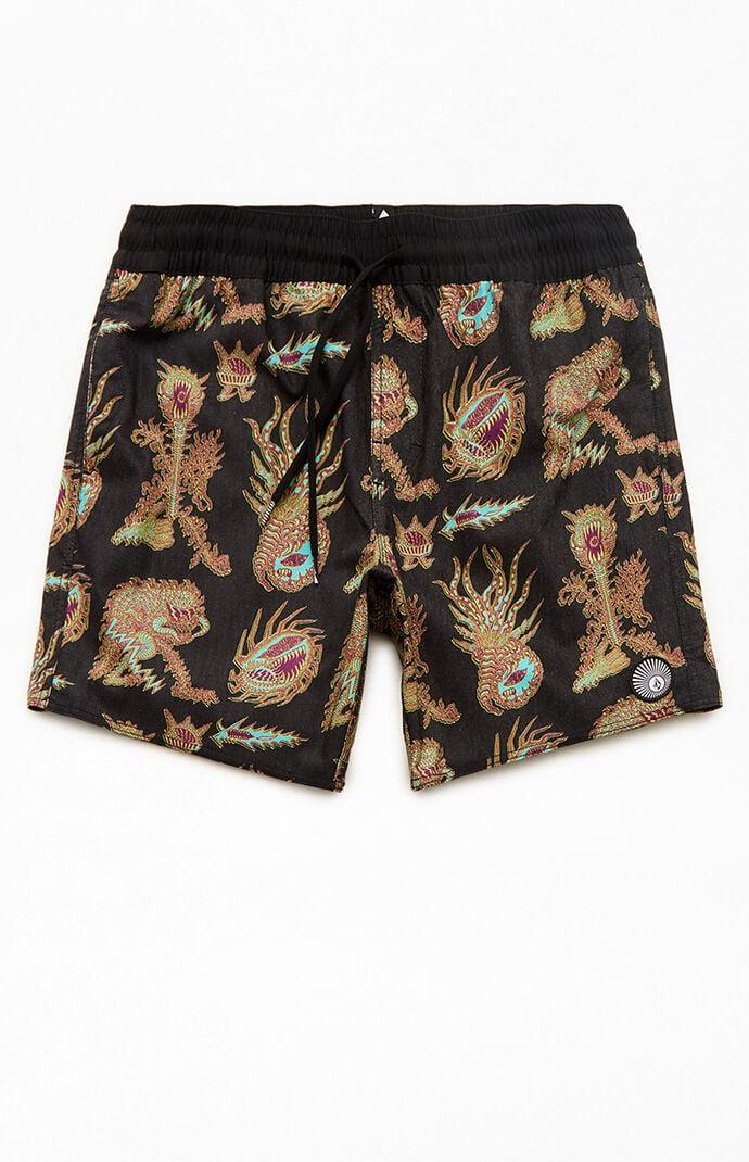 Volcom Men's Eco Featured Artist Tetsunori 7" Swim Trunks Product Image