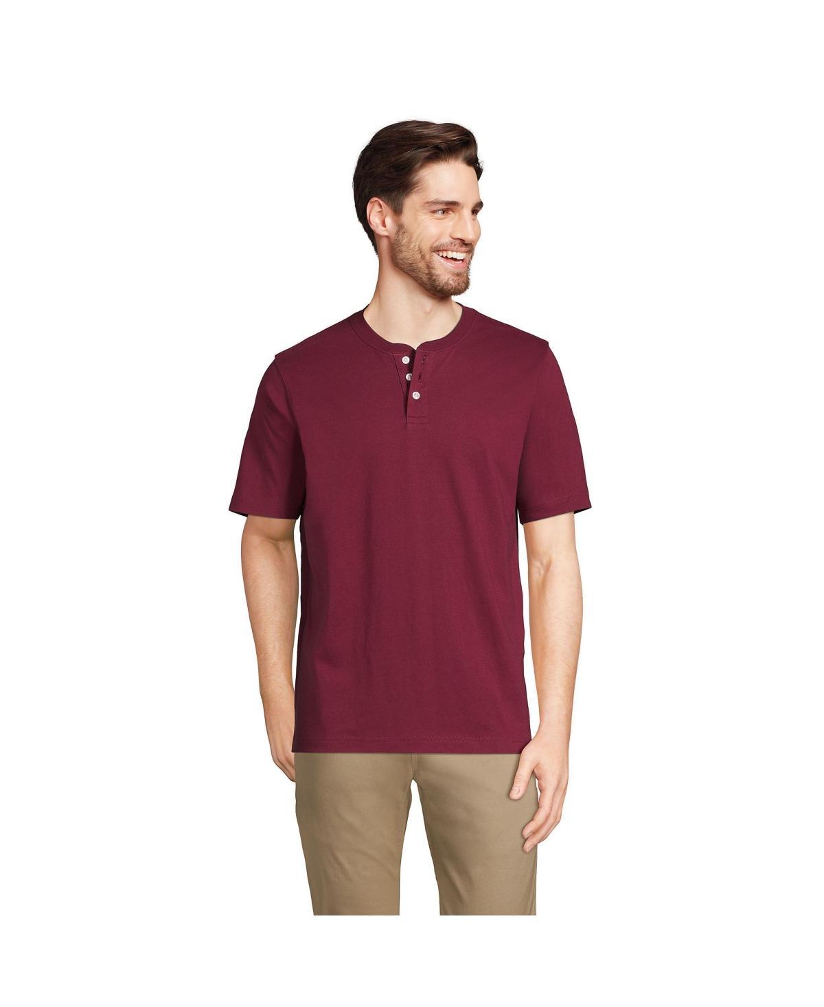 Lands End Mens Short Sleeve Super-t Henley T-Shirt Product Image