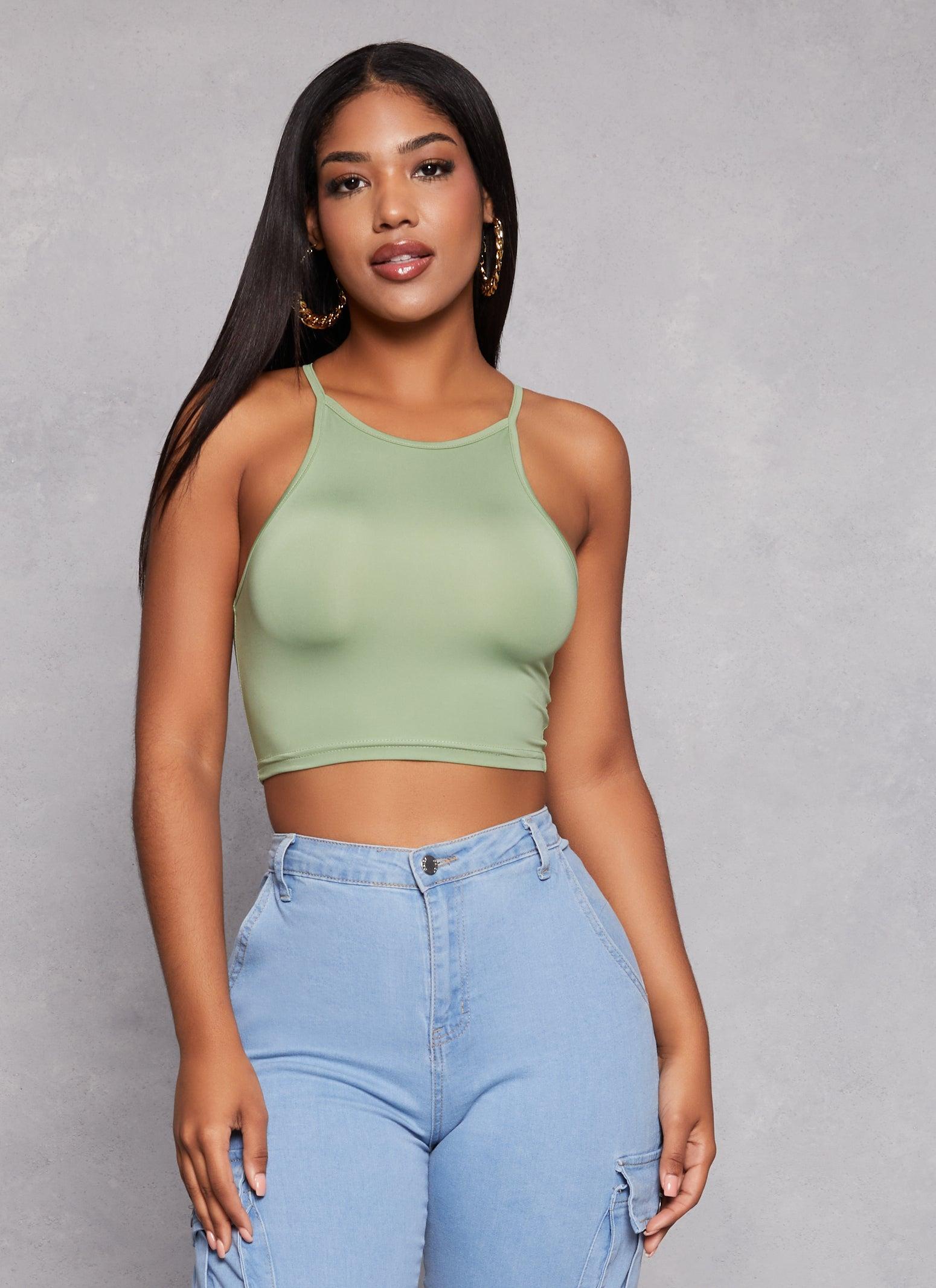 Womens Daisy High Neck Cropped Cami Product Image