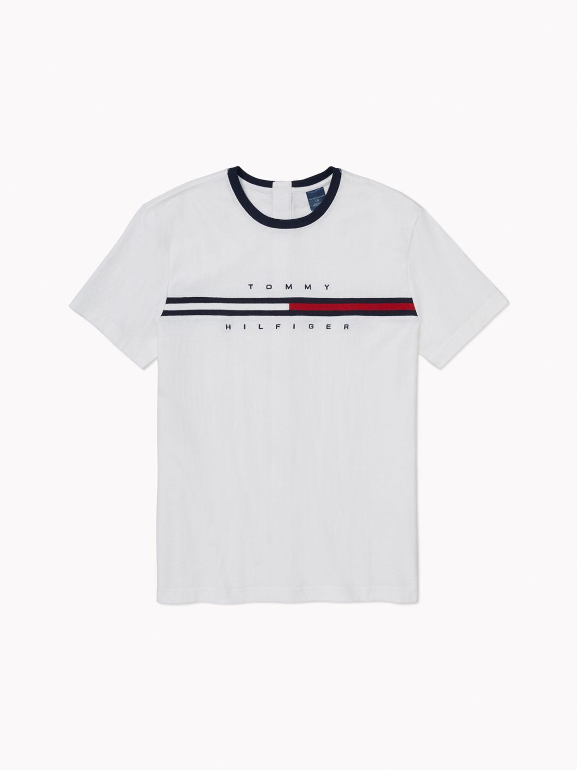 Tommy Hilfiger Men's Seated Fit Signature Stripe T-Shirt Product Image