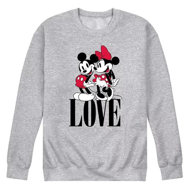 Disneys Mickey & Minnie Mens Love Fleece Sweatshirt Product Image