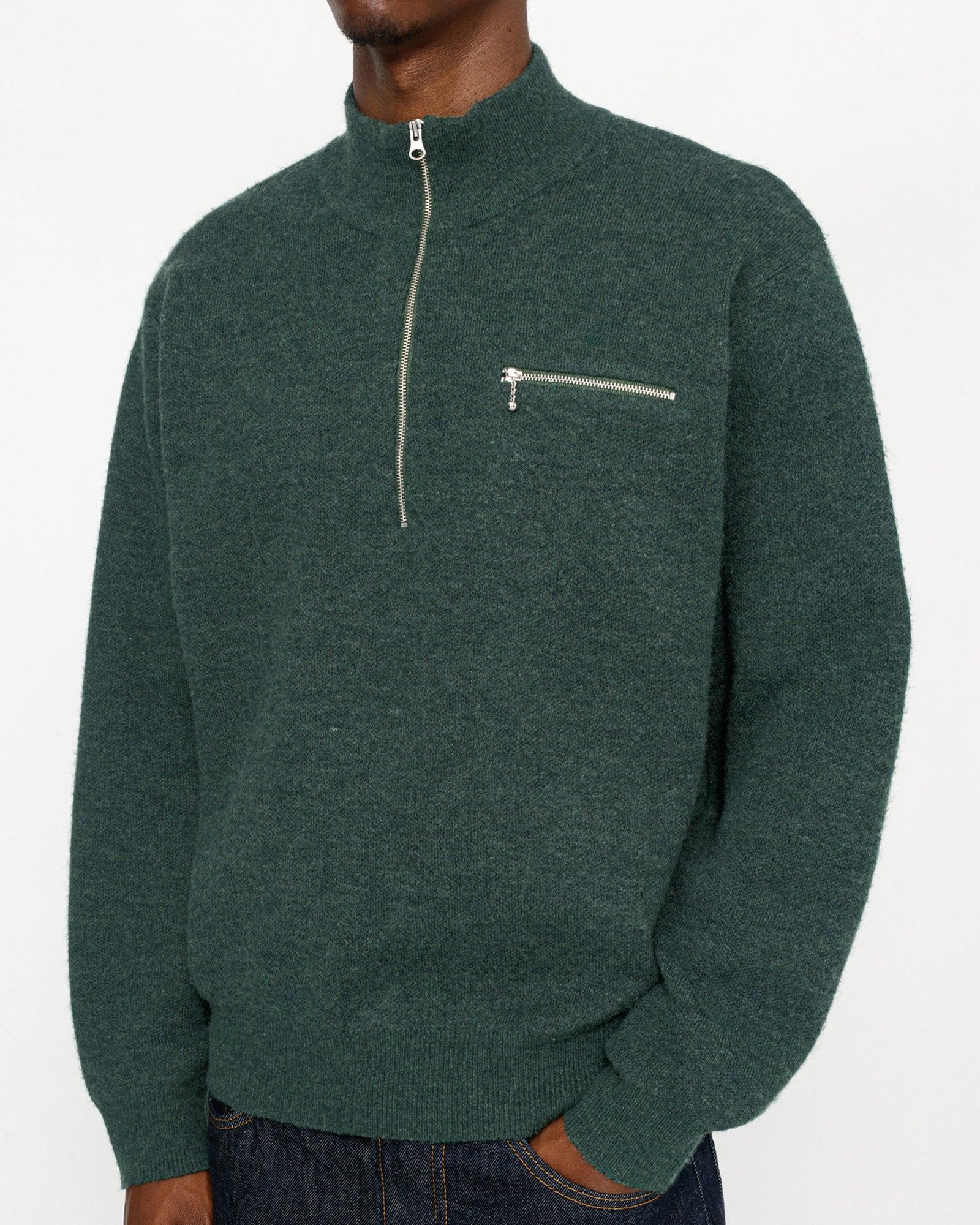 HALF ZIP MOCK NECK SWEATER Male Product Image