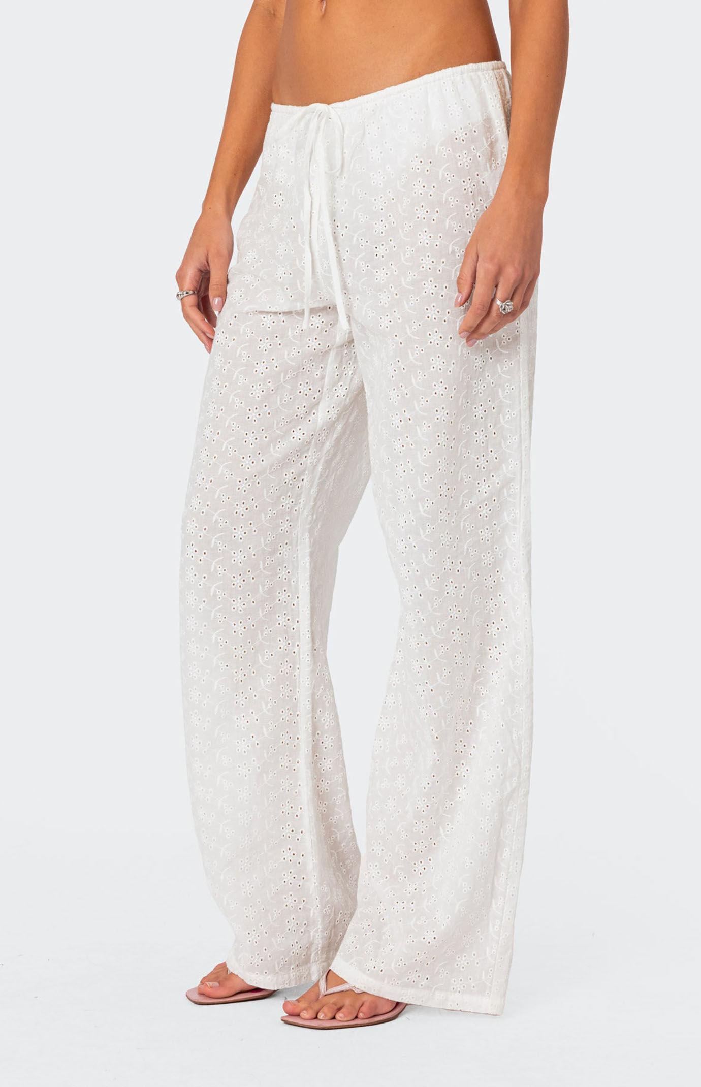 Edikted Women's Miracle Cotton Lace Pants Product Image