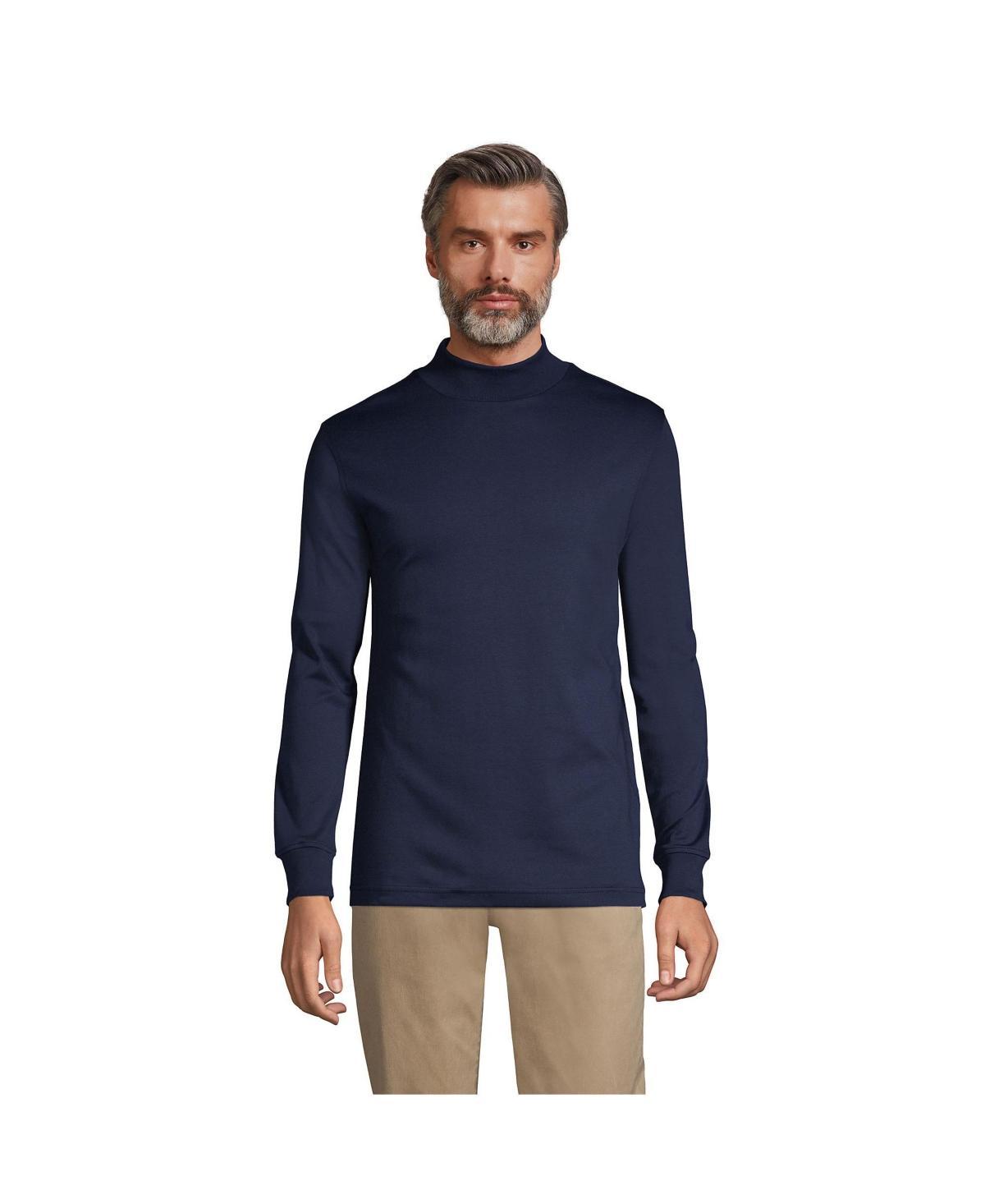 Lands End Mens Super Soft Supima Mock Turtleneck Product Image