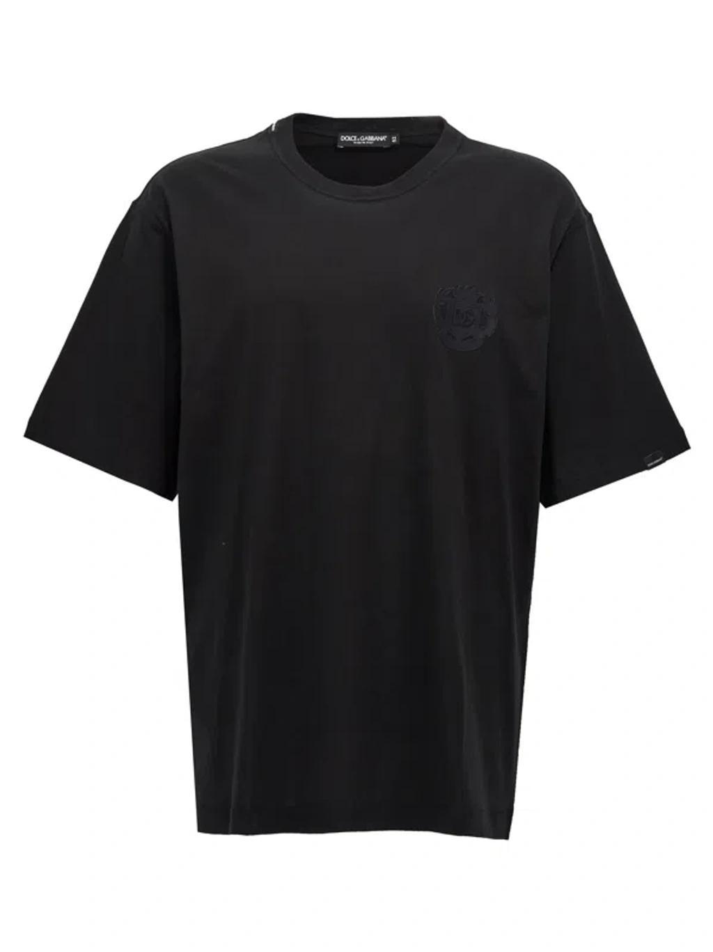 Logo Embroidery T-shirt In Black Product Image