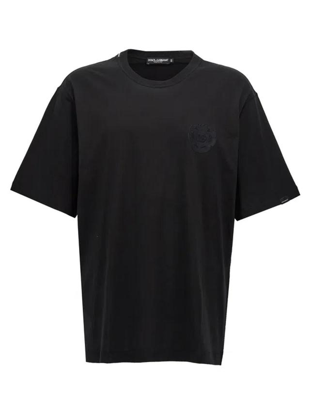 Logo Embroidery T-shirt In Black Product Image