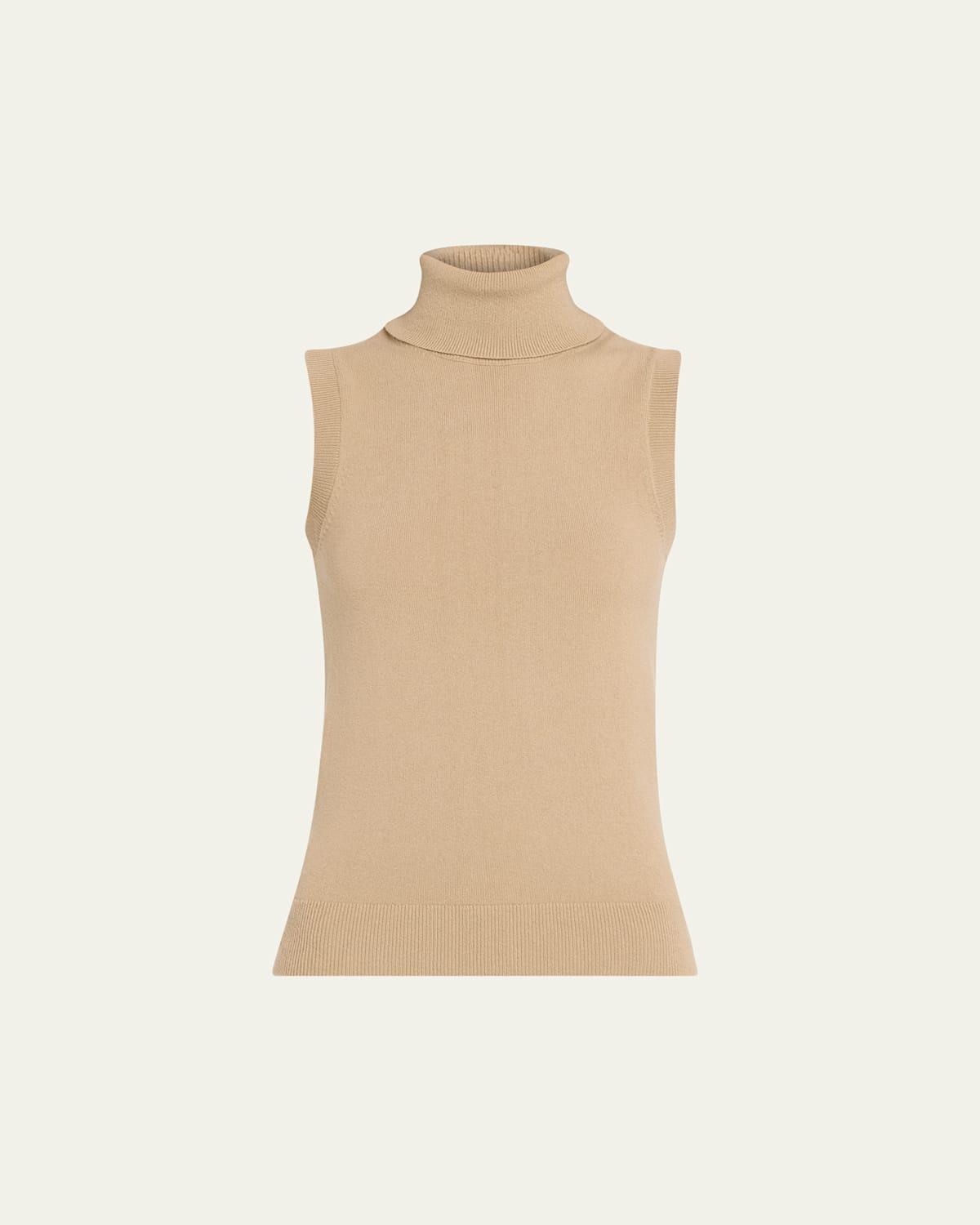 Sleeveless Cashmere Turtleneck Product Image