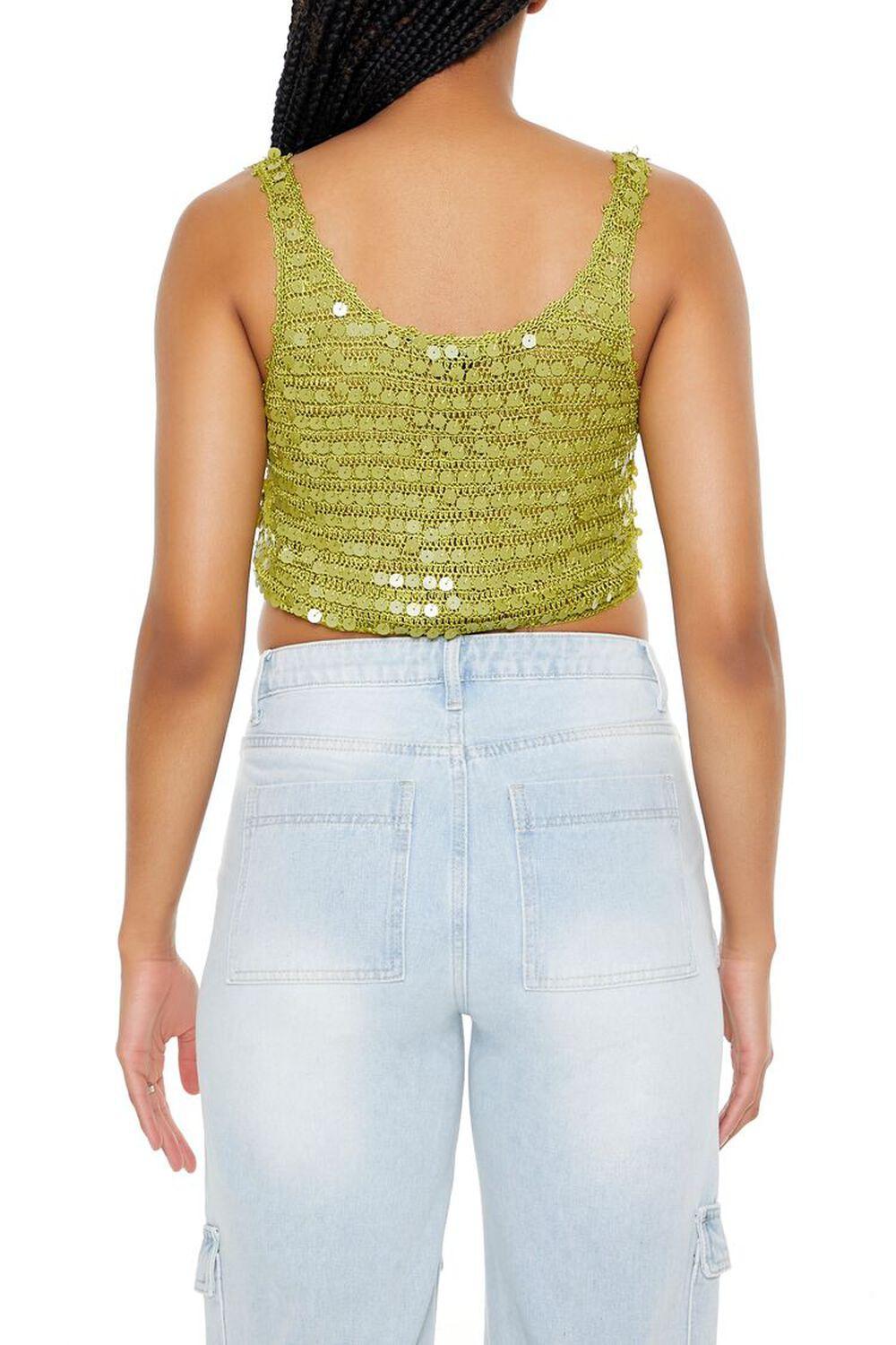 Sweater-Knit Sequin Crop Top | Forever 21 Product Image