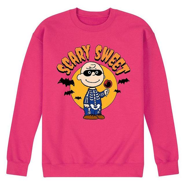 Mens Charlie Brown Scary Sweet Long Sleeve Graphic Tee Product Image