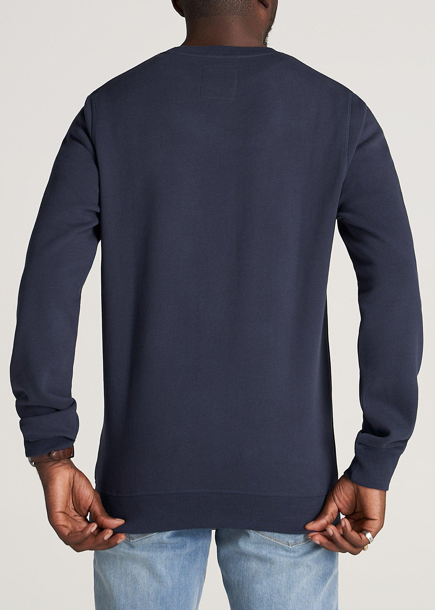 Wearever Fleece Crewneck Tall Men's Sweatshirt in Navy Product Image