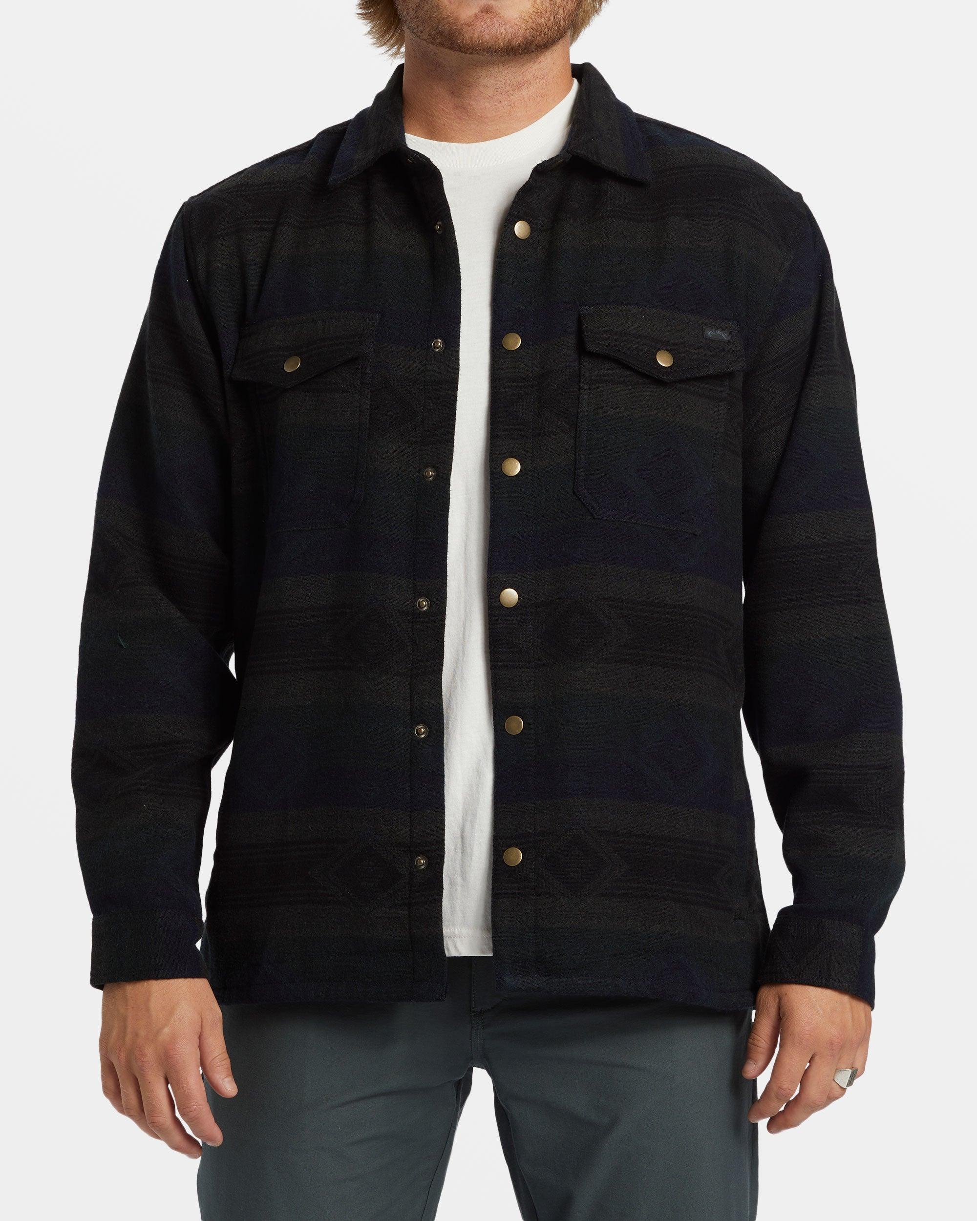 Lodge Long Sleeve Flannel Shirt - Military Male Product Image