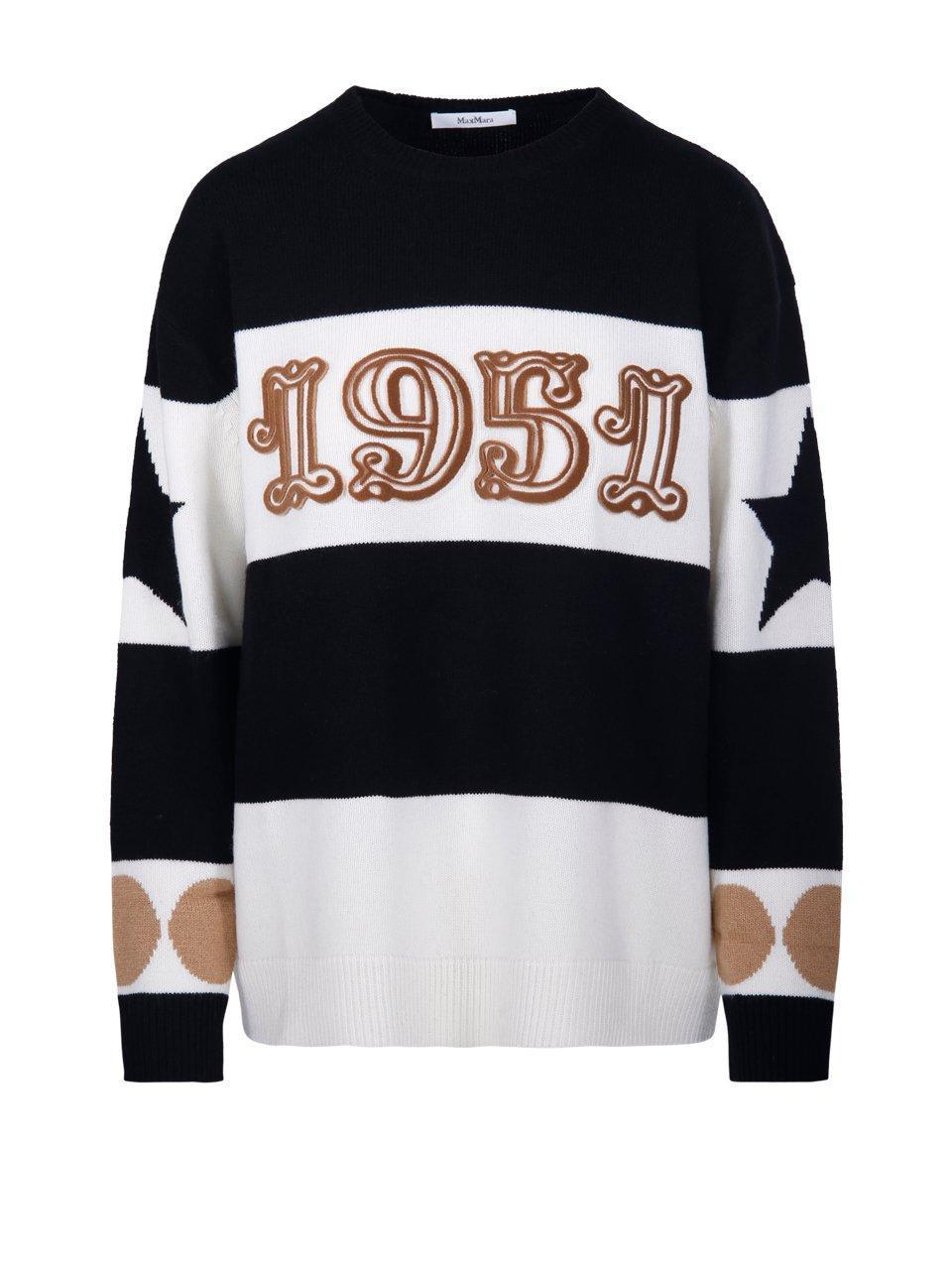 Star Patterned Crewneck Jumper In Black Product Image