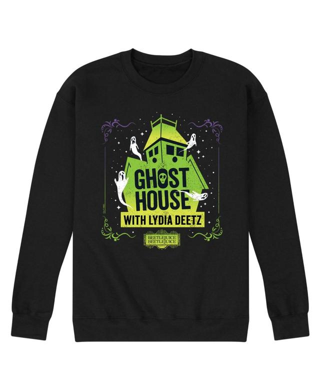 Hybrid Apparel Mens Beetlejuice Ghost House Crew Fleece Product Image