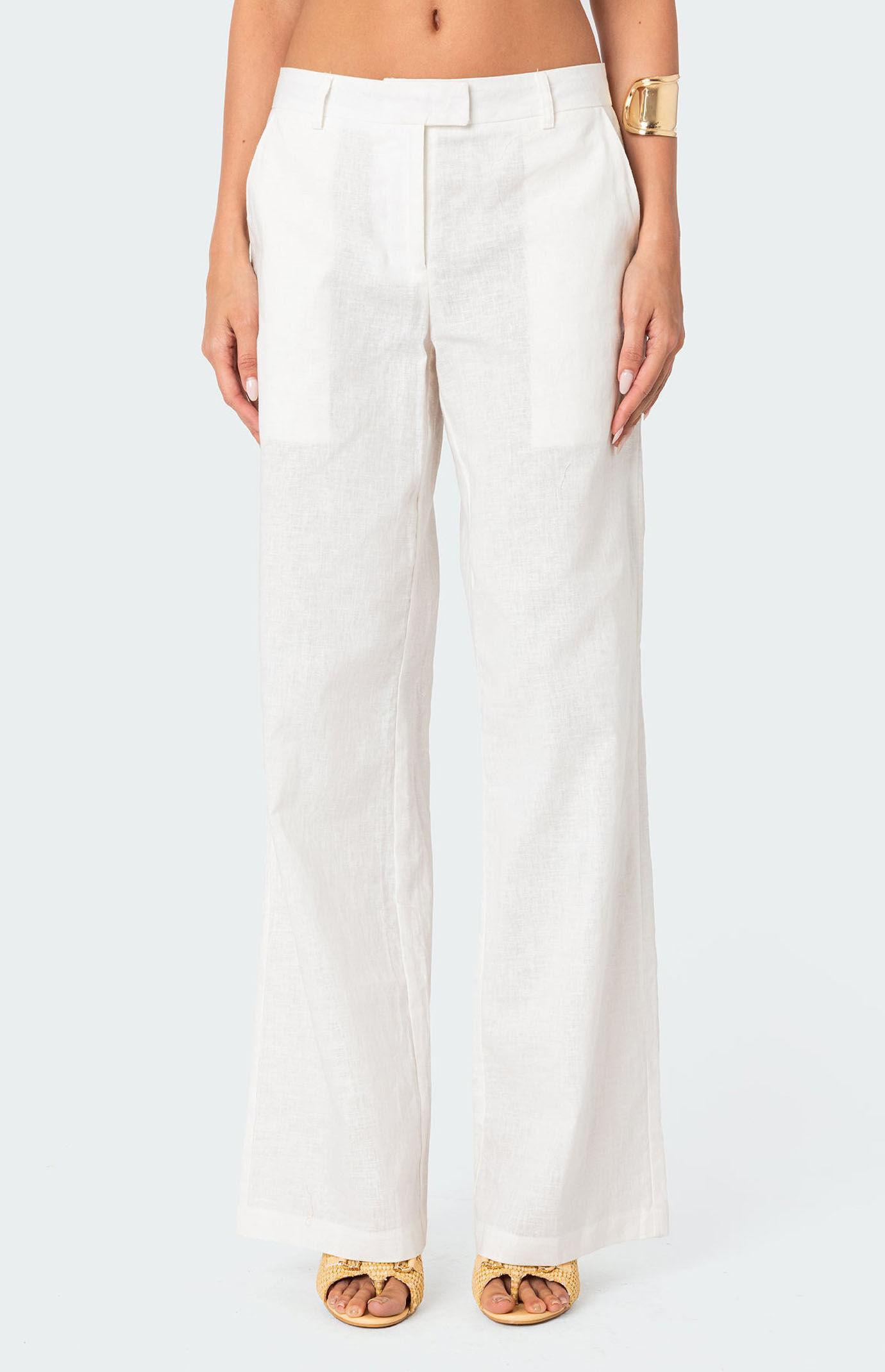 Edikted Women's Arya Linen Look Pants product image