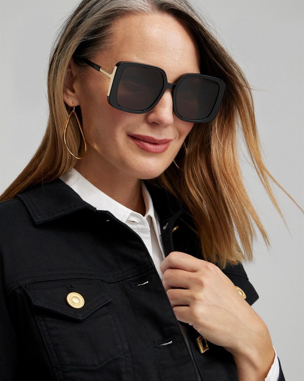 Black Square Sunglasses   Chico's - Black - Women Product Image