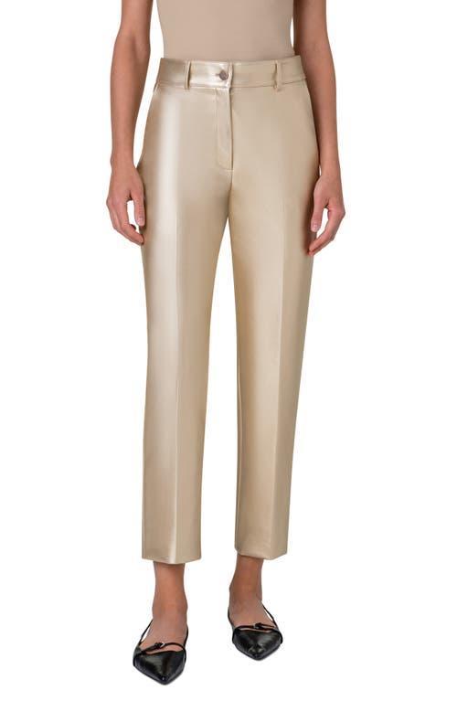 Akris punto Feryn Metallic Faux Leather Pants Product Image