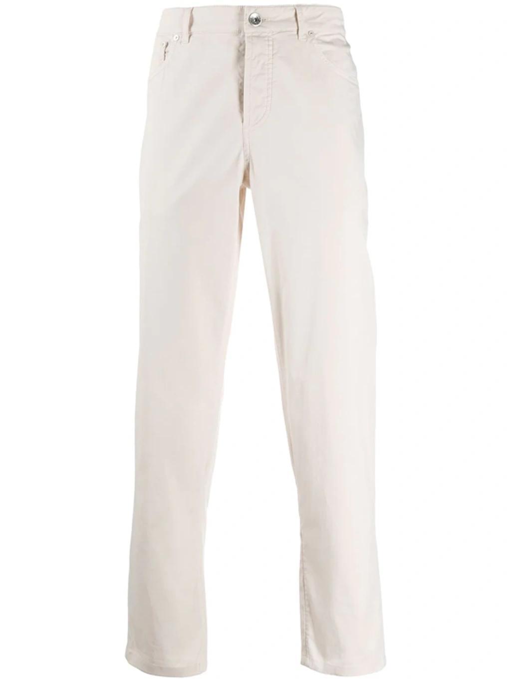 Mid-rise Straight Leg Trousers In Nude & Neutrals Product Image