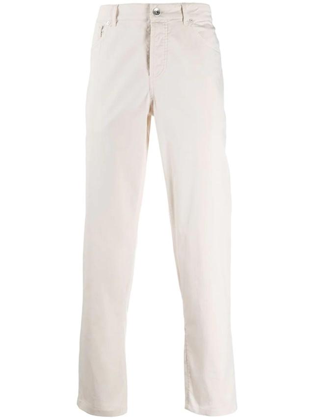 Mid-rise Straight Leg Trousers In Nude & Neutrals Product Image