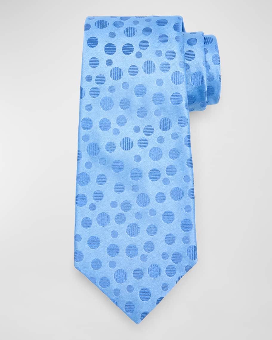 Mens Tonal Dots Silk Tie Product Image