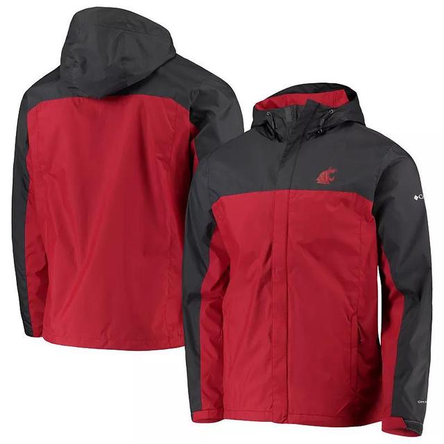 Mens Columbia Gray/Crimson Washington State Cougars Glennaker Storm Full-Zip Jacket Product Image