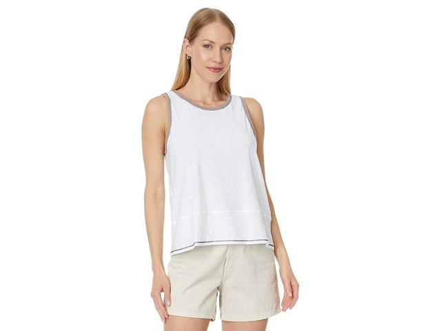 Lilla P Contrast Color Crew Neck Tank Women's Clothing Product Image