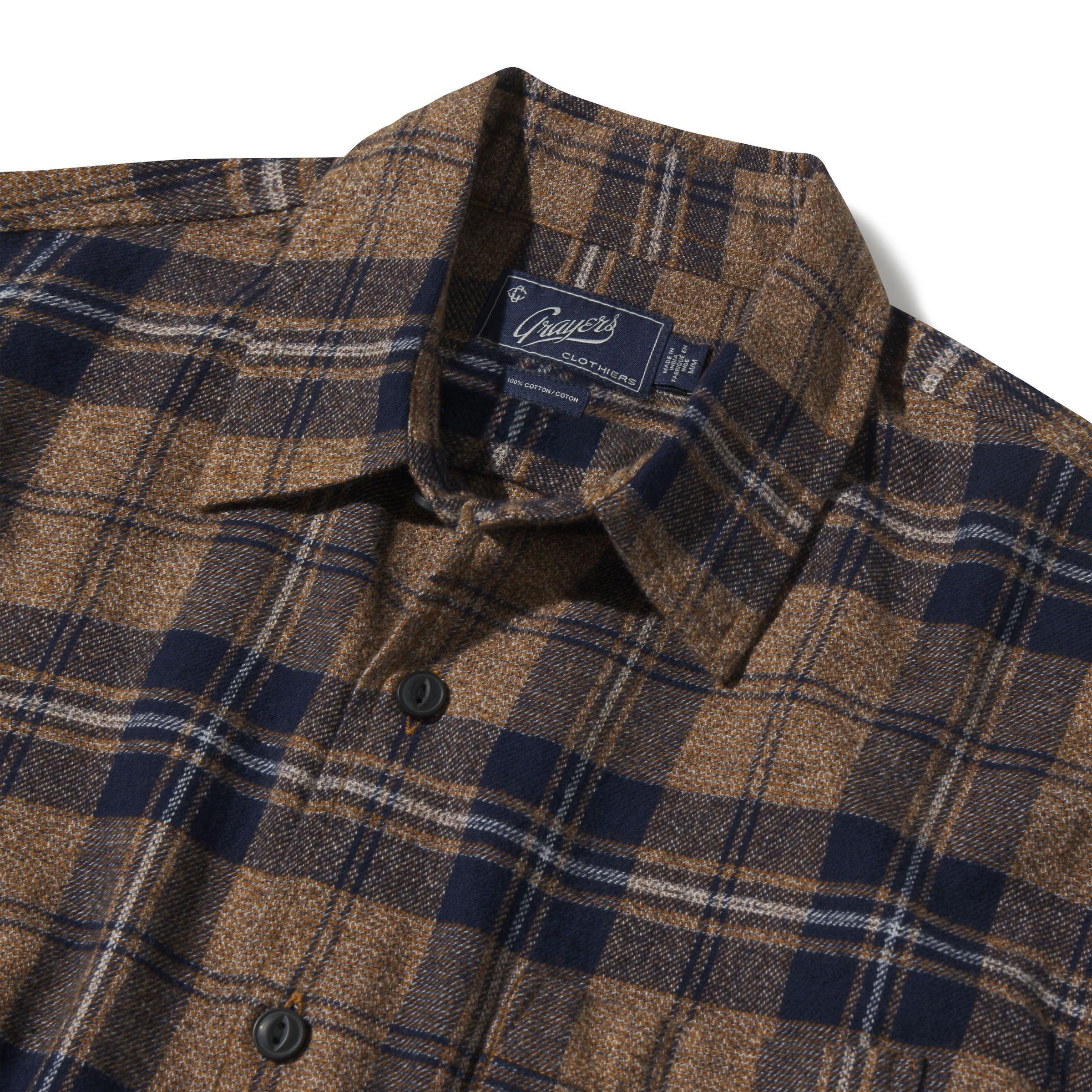 Lightweight Grindle Twill Shirt - Navy Dark Khaki Product Image