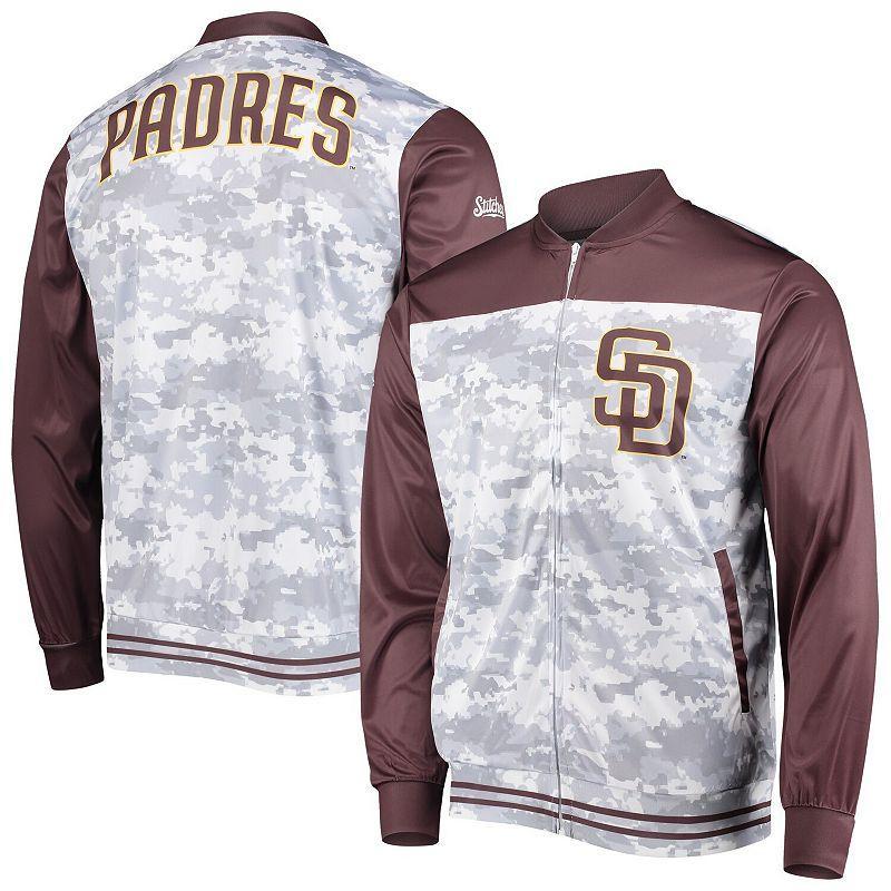 Mens Stitches Brown San Diego Padres Camo Full-Zip Jacket Product Image