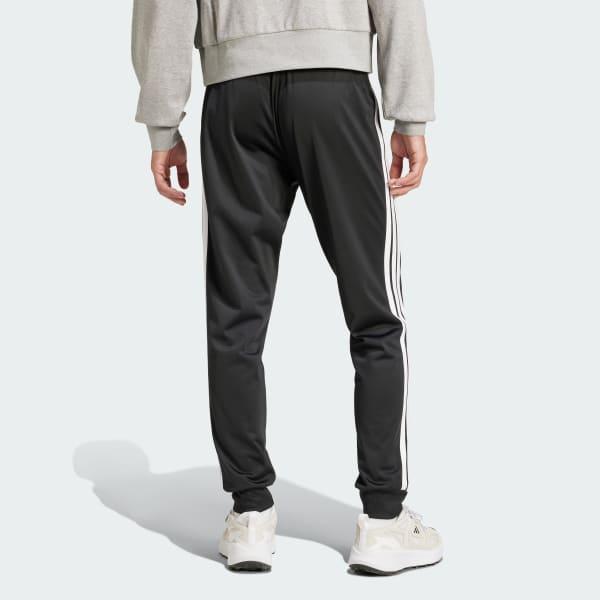 adidas 3-Stripes Tricot Regular Tapered Track Pants Black 2XL Mens Product Image