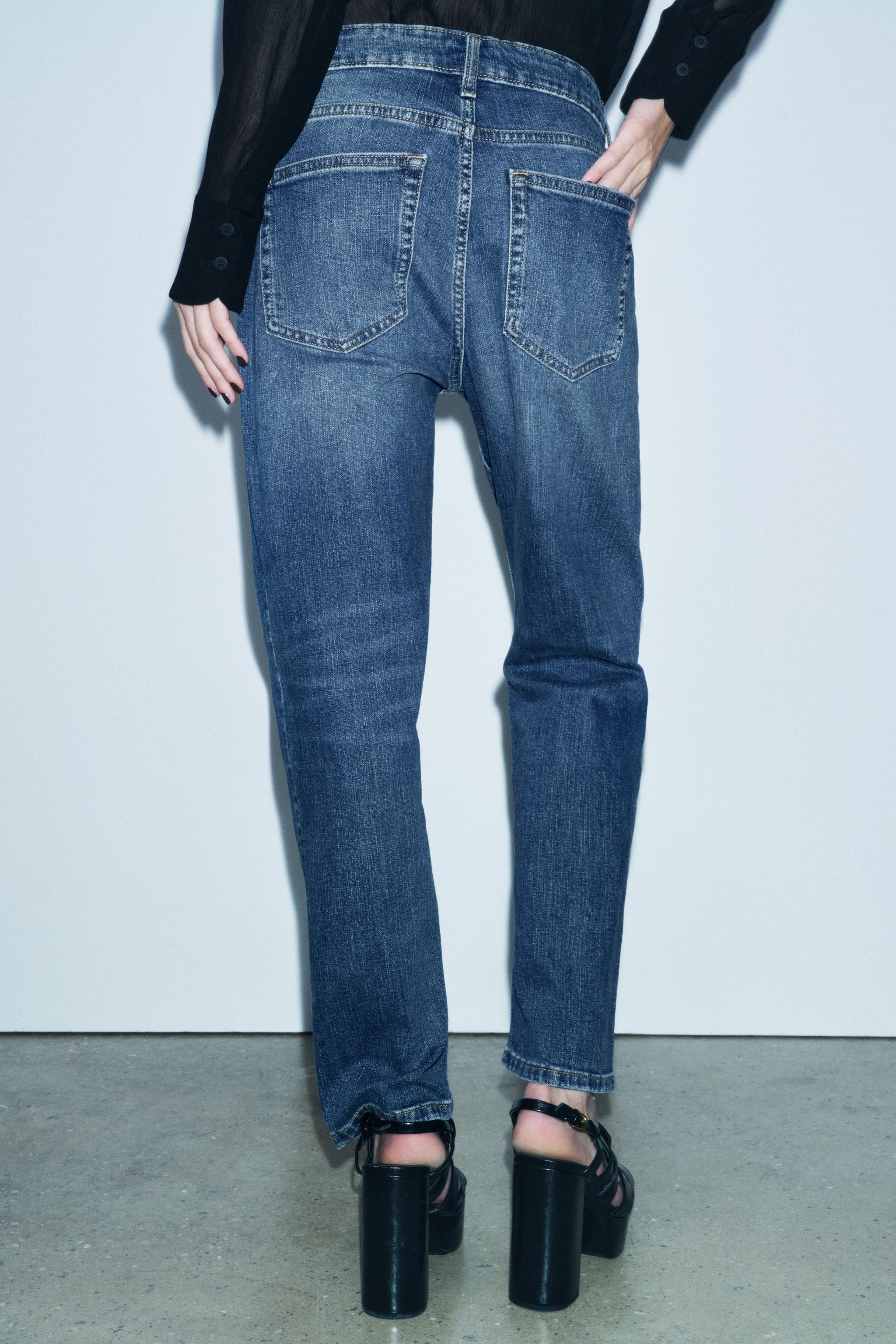 RELAXED MID WAIST SLIM JEANS ZW COLLECTION Product Image