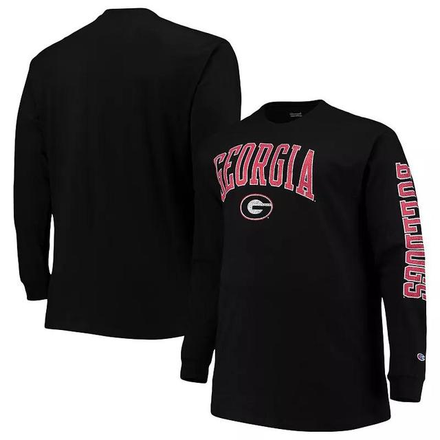 Mens Champion Georgia Bulldogs Big & Tall 2-Hit Long Sleeve T-Shirt Product Image