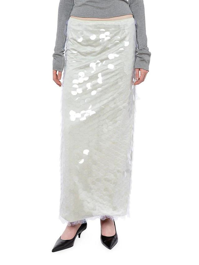 Womens Delta Sequined Maxi Skirt Product Image