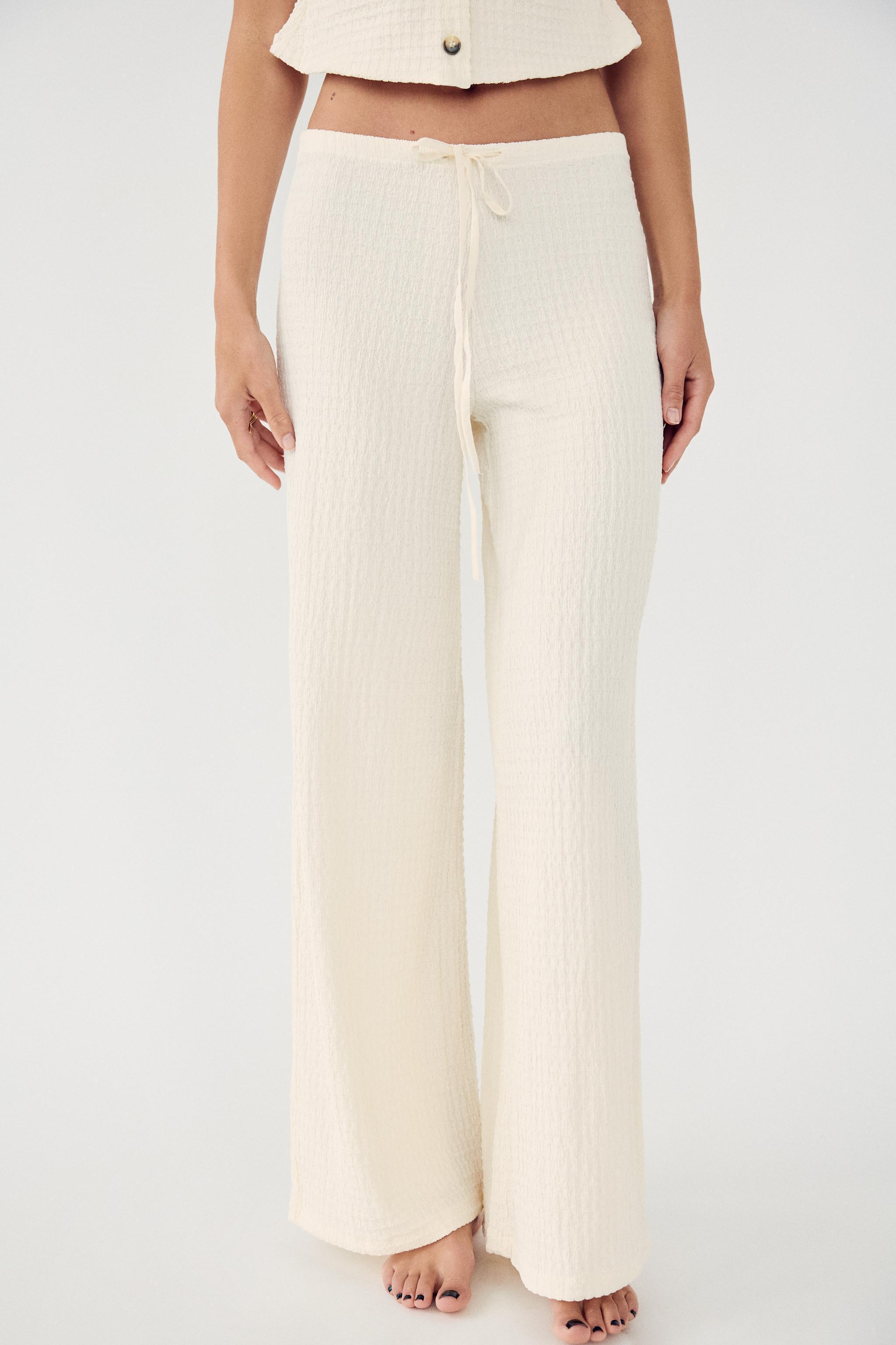 TEXTURED STRAIGHT LEG PANTS Product Image