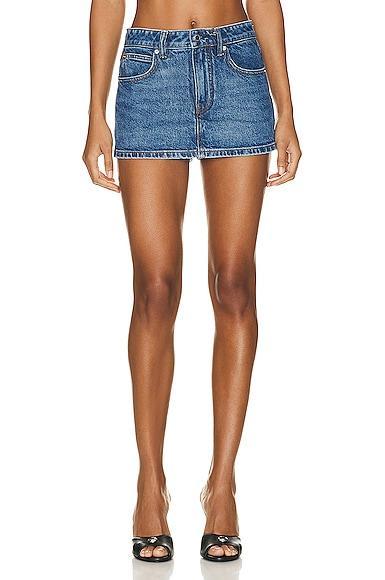 Alexander Wang Mid Rise Stretch Skort Blue. (also in ). Product Image