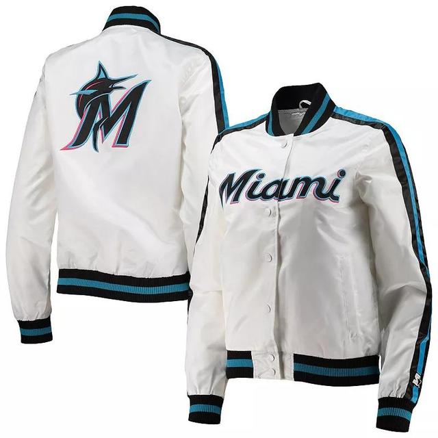 Womens Starter Miami Marlins Hometown Satin Full-Snap Jacket Product Image