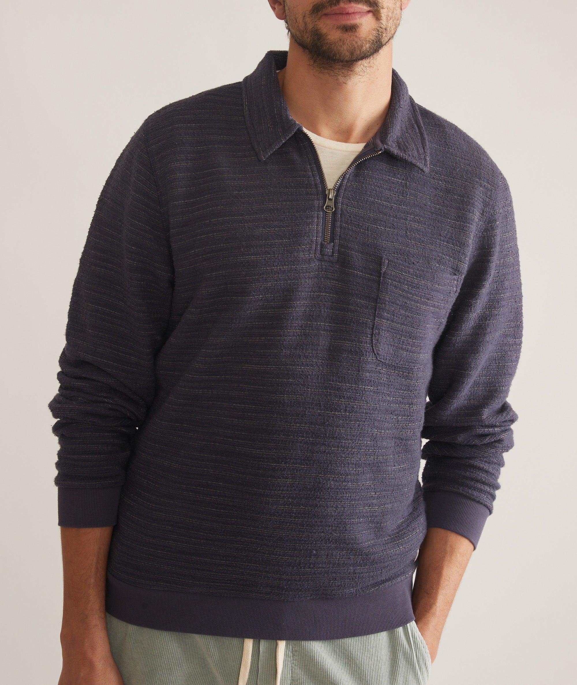 Textured Stripe Quarter Zip Product Image