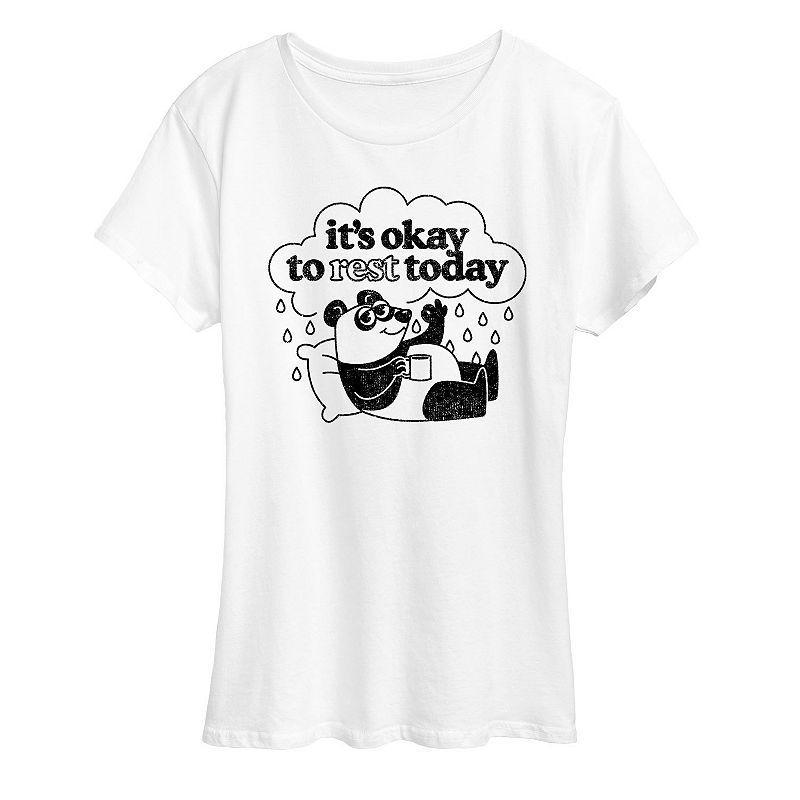 Womens Its Okay To Rest Today Graphic Tee, Girls Product Image