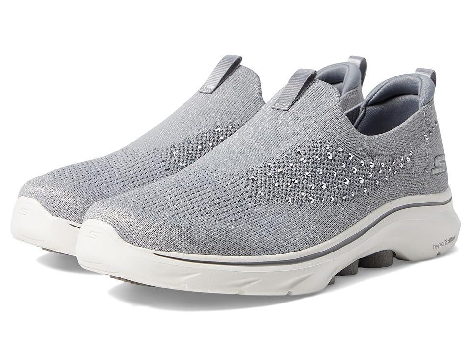 SKECHERS Performance Go Walk 7 Bling (Grey) Women's Walking Shoes Product Image