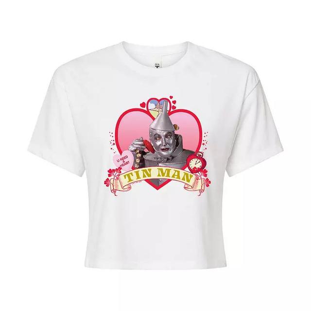 Juniors The Wizard of Oz Tin Man Heart Cropped Tee, Girls Product Image