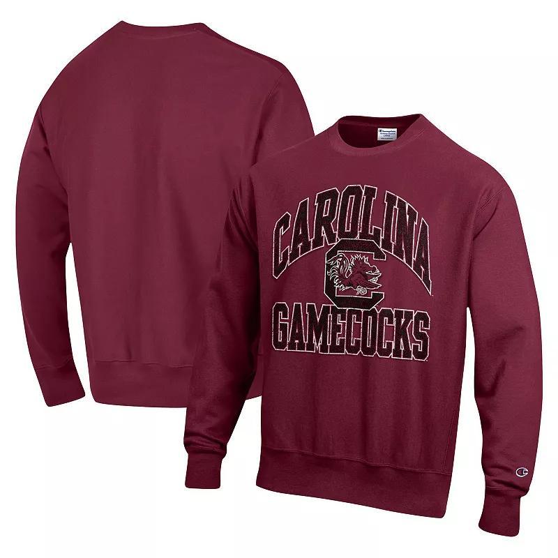 Champion Mens Garnet South Carolina Gamecocks Vault Late Night Reverse Weave Pullover Sweatshirt Product Image