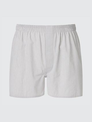 Mens Woven Striped Trunks Beige XL UNIQLO US Product Image