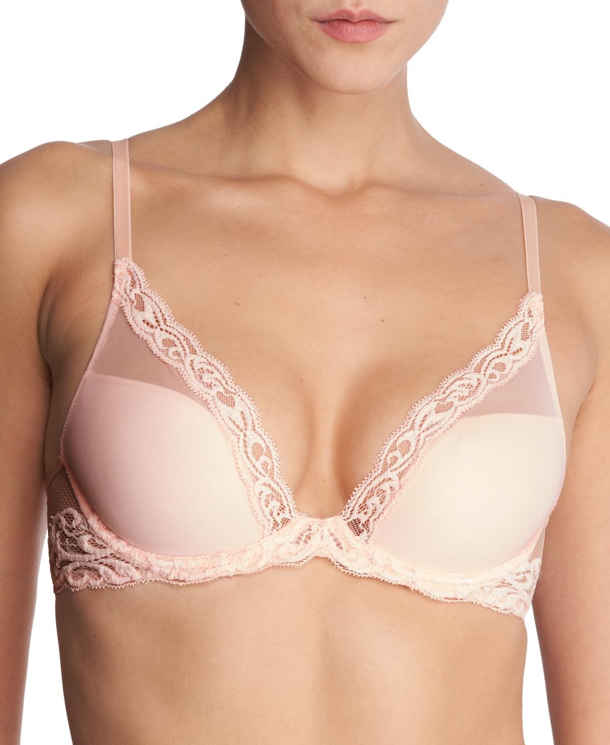 Natori Feathers Contour Plunge Bra 730023 (Ash ) Women's Bra Product Image