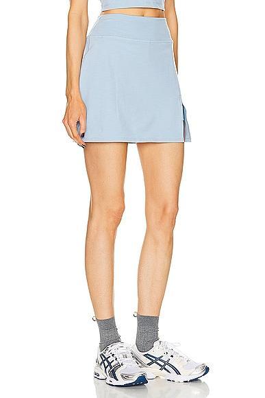 Beyond Yoga Heather Rib Hold Court Skirt in Baby Blue Product Image