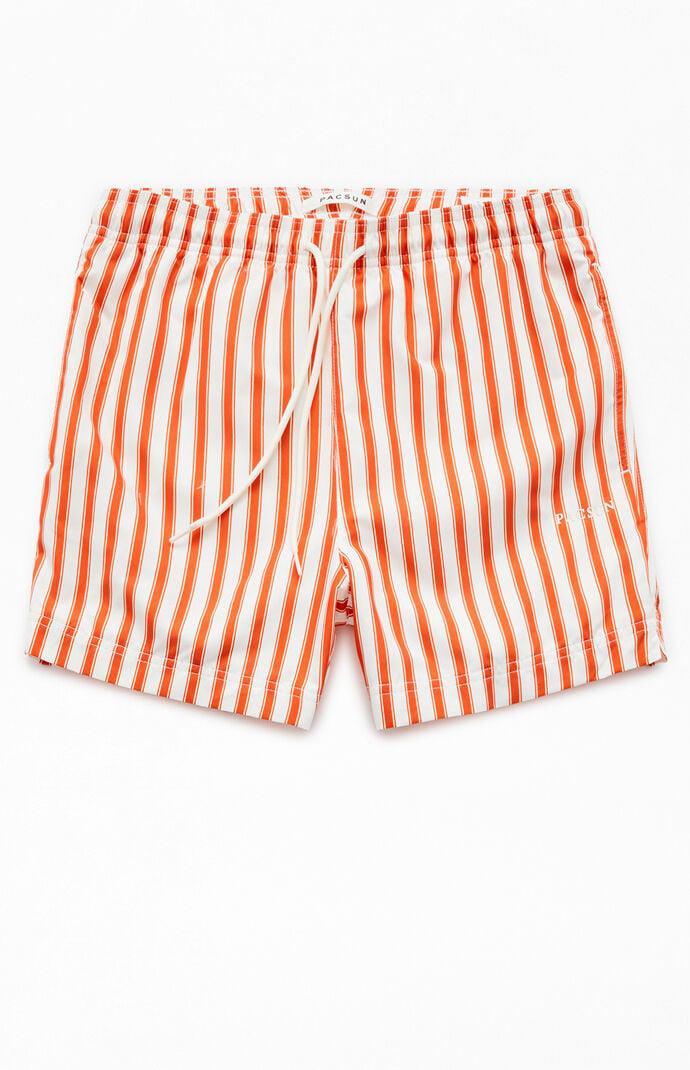 Men's Mandarin Striped 4.5" Swim Trunks Product Image