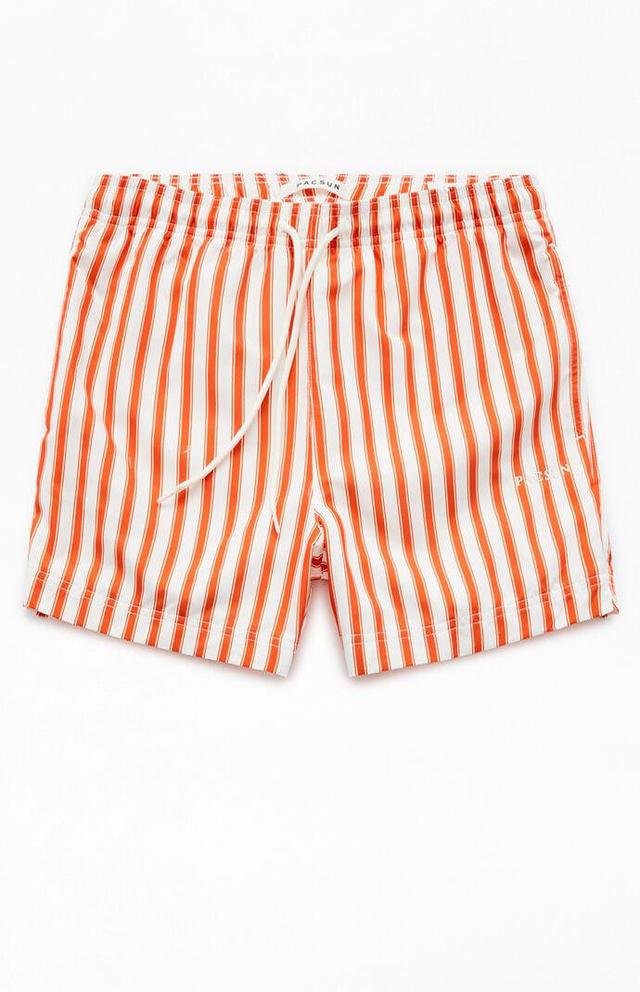 Men's Mandarin Striped 4.5" Swim Trunks Product Image