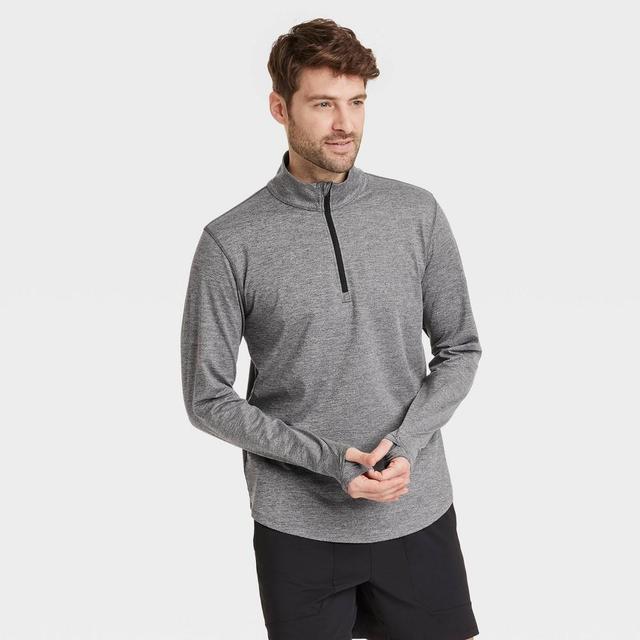 Mens Soft Stretch Zip Top - All In Motion Heathered M Product Image