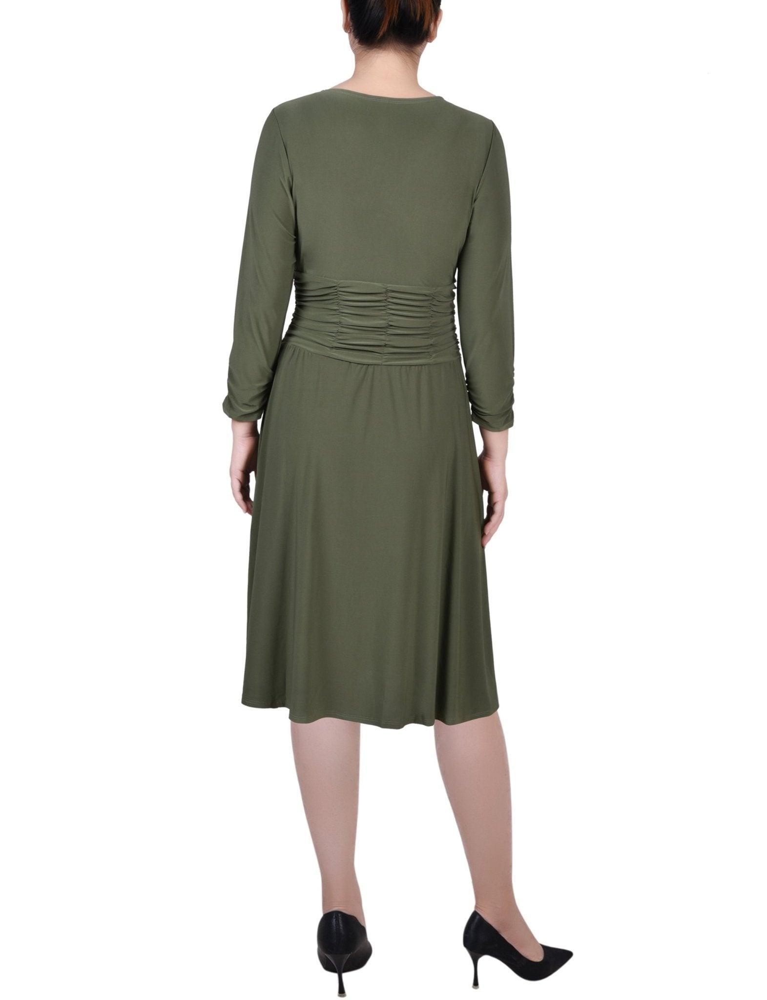 Ruched A-Line Dress - Petite Product Image